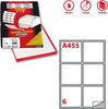 Etichetta adesiva A455 - permanente - 99 1x93 1 mm - 6 etichette per foglio - bianco - Markin - scatola 100 fogli A4 Cancelleria e prodotti per ufficio/Archivio ufficio e accessori per scrivania/Etichette divisori per schedario e timbri/Etichette ed etichette adesive/Etichette per stampanti Eurocartuccia - Pavullo, Commerciovirtuoso.it