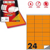 Etichetta adesiva C500 - permanente - 70x36 mm - 24 etichette per foglio - arancio fluo - Markin - scatola 100 fogli A4 Cancelleria e prodotti per ufficio/Archivio ufficio e accessori per scrivania/Etichette divisori per schedario e timbri/Etichette ed etichette adesive/Etichette per stampanti Eurocartuccia - Pavullo, Commerciovirtuoso.it