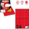 Etichetta adesiva C500 - permanente - 70x36 mm - 24 etichette per foglio - rosso fluo - Markin - scatola 100 fogli A4 Cancelleria e prodotti per ufficio/Archivio ufficio e accessori per scrivania/Etichette divisori per schedario e timbri/Etichette ed etichette adesive/Etichette per stampanti Eurocartuccia - Pavullo, Commerciovirtuoso.it
