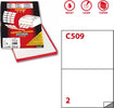 Etichetta adesiva C509 - permanente - 210x148 5 mm - 2 etichette per foglio - bianco - Markin - scatola 100 fogli A4 Cancelleria e prodotti per ufficio/Archivio ufficio e accessori per scrivania/Etichette divisori per schedario e timbri/Etichette ed etichette adesive/Etichette per stampanti Eurocartuccia - Pavullo, Commerciovirtuoso.it