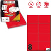 Etichetta adesiva C512 - permanente - 105x74 25 mm - 8 etichette per foglio - rosso fluo - Markin - scatola 100 fogli A4 Cancelleria e prodotti per ufficio/Archivio ufficio e accessori per scrivania/Etichette divisori per schedario e timbri/Etichette ed etichette adesive/Etichette per stampanti Eurocartuccia - Pavullo, Commerciovirtuoso.it
