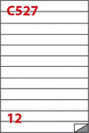 Etichetta adesiva C527 - permanente - 210x24 75 mm - 12 etichette per foglio - bianco - Markin - scatola 100 fogli A4 Cancelleria e prodotti per ufficio/Archivio ufficio e accessori per scrivania/Etichette divisori per schedario e timbri/Etichette ed etichette adesive/Etichette per stampanti Eurocartuccia - Pavullo, Commerciovirtuoso.it