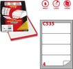 Etichetta adesiva C535 - permanente - c-angoli arrotondati - 190x61 mm - 4 etichette per foglio - bianco - Markin - scatola 100 fogli A4 Cancelleria e prodotti per ufficio/Archivio ufficio e accessori per scrivania/Etichette divisori per schedario e timbri/Etichette ed etichette adesive/Etichette per stampanti Eurocartuccia - Pavullo, Commerciovirtuoso.it