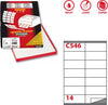 Etichetta adesiva C546 - permanente - 105x40 mm - 14 etichette per foglio - bianco - Markin - scatola 100 fogli A4 Cancelleria e prodotti per ufficio/Archivio ufficio e accessori per scrivania/Etichette divisori per schedario e timbri/Etichette ed etichette adesive/Etichette per stampanti Eurocartuccia - Pavullo, Commerciovirtuoso.it