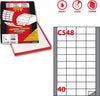 Etichetta adesiva C548 - permanente - 45x29 7 mm - 40 etichette per foglio - bianco - Markin - scatola 100 fogli A4 Cancelleria e prodotti per ufficio/Archivio ufficio e accessori per scrivania/Etichette divisori per schedario e timbri/Etichette ed etichette adesive/Etichette per stampanti Eurocartuccia - Pavullo, Commerciovirtuoso.it