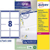 Etichetta adesiva L7165 - permanente - 99 1x67 7 mm - 8 etichette per foglio - bianco - Avery - conf. 100 fogli A4 Cancelleria e prodotti per ufficio/Archivio ufficio e accessori per scrivania/Etichette divisori per schedario e timbri/Etichette ed etichette adesive/Etichette per stampanti Eurocartuccia - Pavullo, Commerciovirtuoso.it