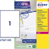 Etichetta adesiva L7167 - permanente - 199 6x289 1 mm - 1 etichetta per foglio - bianco - Avery - conf. 100 fogli A4 Cancelleria e prodotti per ufficio/Archivio ufficio e accessori per scrivania/Etichette divisori per schedario e timbri/Etichette ed etichette adesive/Etichette per stampanti Eurocartuccia - Pavullo, Commerciovirtuoso.it