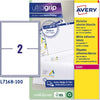 Etichetta adesiva L7168 - permanente - 199 6x143 5 mm - 2 etichette per foglio - bianco - Avery - conf. 100 fogli A4 Cancelleria e prodotti per ufficio/Archivio ufficio e accessori per scrivania/Etichette divisori per schedario e timbri/Etichette ed etichette adesive/Etichette per stampanti Eurocartuccia - Pavullo, Commerciovirtuoso.it