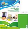 Etichetta adesiva LP4F - permanente - 210x297 mm - 1 etichetta per foglio - verde fluo - Tico - conf. 70 fogli A4 Cancelleria e prodotti per ufficio/Archivio ufficio e accessori per scrivania/Etichette divisori per schedario e timbri/Etichette ed etichette adesive/Etichette per stampanti Eurocartuccia - Pavullo, Commerciovirtuoso.it
