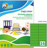 Etichetta adesiva LP4F - permanente - 99 1x34 mm - angoli tondi - 16 etichette per foglio - verde fluo - Tico - conf. 70 fogli A4 Cancelleria e prodotti per ufficio/Archivio ufficio e accessori per scrivania/Etichette divisori per schedario e timbri/Etichette ed etichette adesive/Etichette per stampanti Eurocartuccia - Pavullo, Commerciovirtuoso.it