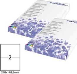 Etichetta adesiva- permanente - 210x148.5 mm - 2 etichette per foglio - bianco - Starline - conf. 100 fogli A4 Cancelleria e prodotti per ufficio/Archivio ufficio e accessori per scrivania/Etichette divisori per schedario e timbri/Etichette ed etichette adesive/Etichette per stampanti Eurocartuccia - Pavullo, Commerciovirtuoso.it