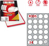 Etichetta adesiva R305 - permanente - D 40 mm - 24 etichette per foglio - bianco - Markin - scatola 100 fogli A4 Cancelleria e prodotti per ufficio/Archivio ufficio e accessori per scrivania/Etichette divisori per schedario e timbri/Etichette ed etichette adesive/Etichette per stampanti Eurocartuccia - Pavullo, Commerciovirtuoso.it