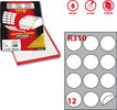 Etichetta adesiva R310 - permanente - tonda D 60 mm - 12 etichette per foglio - bianco - Markin - scatola 100 fogli A4 Cancelleria e prodotti per ufficio/Archivio ufficio e accessori per scrivania/Etichette divisori per schedario e timbri/Etichette ed etichette adesive/Etichette per stampanti Eurocartuccia - Pavullo, Commerciovirtuoso.it