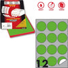 Etichetta adesiva R310 - permanente - tonda D 60 mm - 12 etichette per foglio - verde fluo - Markin - scatola 100 fogli A4 Cancelleria e prodotti per ufficio/Archivio ufficio e accessori per scrivania/Etichette divisori per schedario e timbri/Etichette ed etichette adesive/Etichette per stampanti Eurocartuccia - Pavullo, Commerciovirtuoso.it