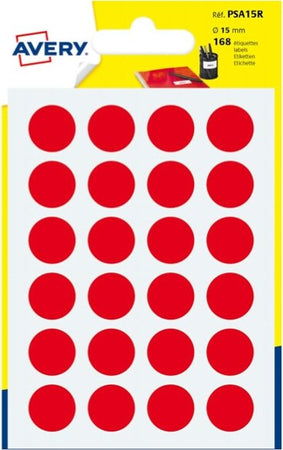 Etichetta adesiva tonda PSA - permanente - D 15 mm - rosso - Avery - blister 168 etichette Cancelleria e prodotti per ufficio/Archivio ufficio e accessori per scrivania/Etichette divisori per schedario e timbri/Etichette ed etichette adesive/Etichette per stampanti Eurocartuccia - Pavullo, Commerciovirtuoso.it