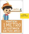 Etichetta autoadesiva - 20x30 cm - ''MANTIENI 1 METRO DI DISTANZA'' - per bambini - Cartelli Segnalatori Fai da te/Sicurezza e protezione/Attrezzature per sicurezza sul lavoro/Segnaletica antinfortunistica Eurocartuccia - Pavullo, Commerciovirtuoso.it