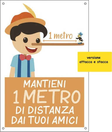 Etichetta autoadesiva - 20x30 cm - ''MANTIENI 1 METRO DI DISTANZA'' - per bambini - Cartelli Segnalatori Fai da te/Sicurezza e protezione/Attrezzature per sicurezza sul lavoro/Segnaletica antinfortunistica Eurocartuccia - Pavullo, Commerciovirtuoso.it