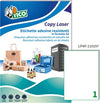 Etichetta in poliestere LP4P - adatta a stampanti laser - permanente - 210x297 mm - 1 etichetta per foglio - bianco - Tico - conf. 70 fogli A4 Cancelleria e prodotti per ufficio/Archivio ufficio e accessori per scrivania/Etichette divisori per schedario e timbri/Etichette ed etichette adesive/Etichette per stampanti Eurocartuccia - Pavullo, Commerciovirtuoso.it