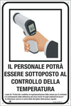 Etichetta per vetrofanie - ''Controllo temperatura del personale'' - 12x18 cm - Cartelli Segnalatori Fai da te/Sicurezza e protezione/Attrezzature per sicurezza sul lavoro/Segnaletica antinfortunistica Eurocartuccia - Pavullo, Commerciovirtuoso.it