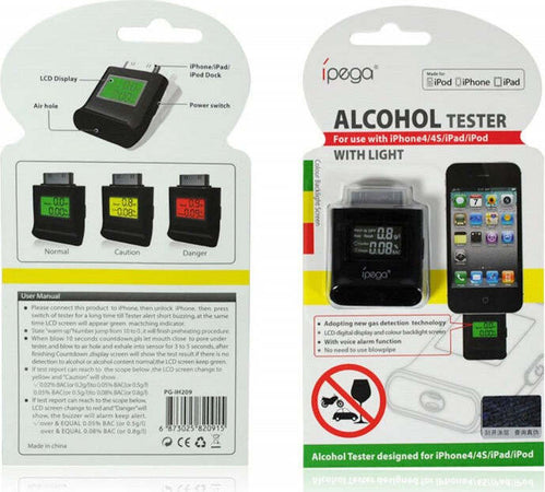 ETILOMETRO ALCOL TEST IPHONE 4S ALCOHOL TESTER PER SICUREZZA GUIDA SICURA NOTTE  Trade Shop italia - Napoli, Commerciovirtuoso.it