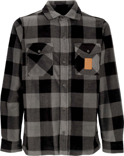 ETNIES-Camicia-Manica-Lunga-Uomo-Woodsman-Fleece-Charcoal-da-uomo