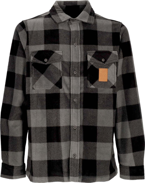 ETNIES-Camicia-Manica-Lunga-Uomo-Woodsman-Fleece-Charcoal-da-uomo