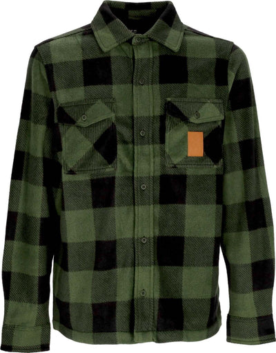 ETNIES-Camicia-Manica-Lunga-Uomo-Woodsman-Fleece-Olive-da-uomo