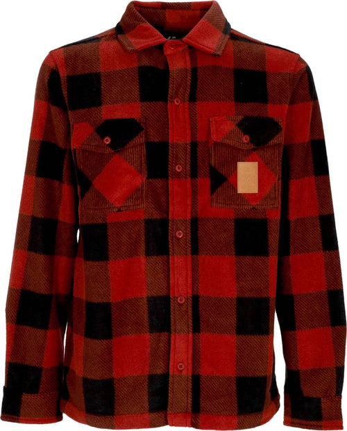ETNIES-Camicia-Manica-Lunga-Uomo-Woodsman-Fleece-Rust-da-uomo