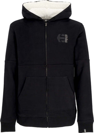 ETNIES-Felpa-Cappuccio-Zip-Uomo-Shifty-Sherpa-Hoodie-Black-da-uomo