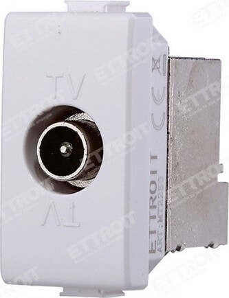 ETTROIT CONNETTORE TV MASCHIO compatibile matix bticino| MT2250 Fai da te/Materiale elettrico/Prese elettriche ed accessori/Prese a muro Zencoccostore - Formia, Commerciovirtuoso.it