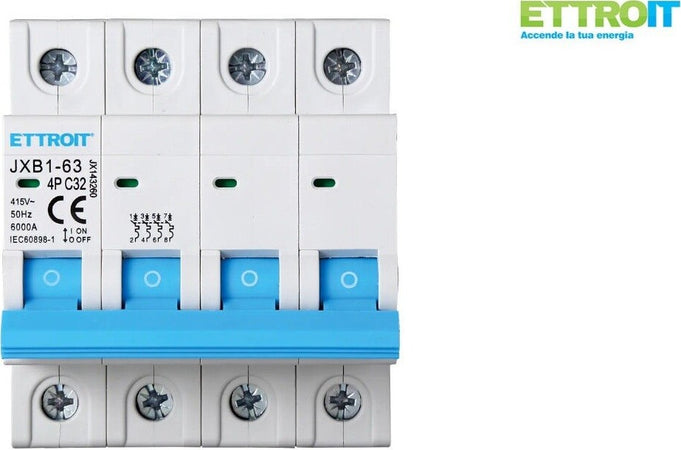 ETTROIT-INTERRUTTORI-MEGNETOTERMICI-BARRA-DIN-4-MOD-4P-415V-CURVA-C-4.5KA