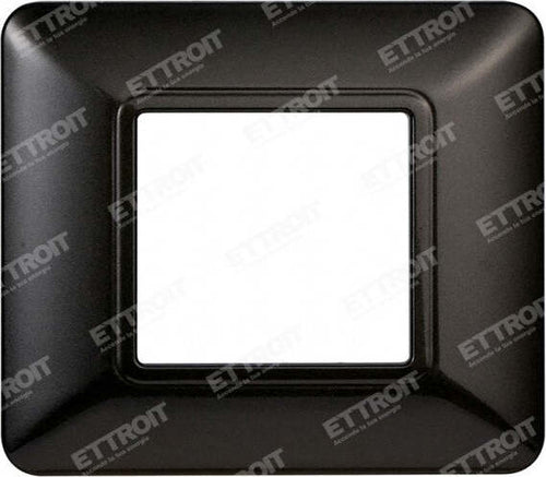 ETTROIT PLACCA PLASTICA 2P ACCIAIO SCURO compatibile matix bticino| MT83207 Fai da te/Materiale elettrico/Placche/Placche per prese Zencoccostore - Formia, Commerciovirtuoso.it