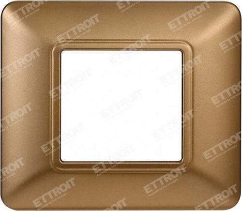 ETTROIT PLACCA PLASTICA 2P ORO compatibile matix bticino| MT83211 Fai da te/Materiale elettrico/Placche/Placche per prese Zencoccostore - Formia, Commerciovirtuoso.it