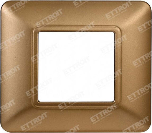 ETTROIT PLACCA PLASTICA 2P ORO compatibile matix bticino| MT83211 Fai da te/Materiale elettrico/Placche/Placche per prese Zencoccostore - Formia, Commerciovirtuoso.it