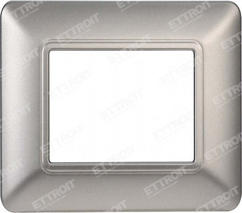 ETTROIT PLACCA PLASTICA 2P SILVER compatibile matix bticino| MT83206 Fai da te/Materiale elettrico/Placche/Placche per prese Zencoccostore - Formia, Commerciovirtuoso.it