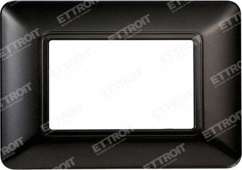ETTROIT PLACCA PLASTICA 3P ACCIAIO SCURO compatibile matix bticino| MT83307 Fai da te/Materiale elettrico/Placche/Placche per prese Zencoccostore - Formia, Commerciovirtuoso.it