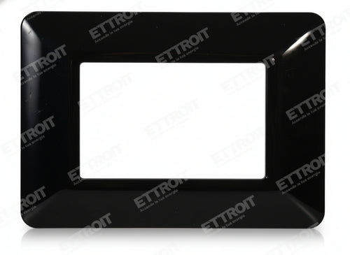 ETTROIT PLACCA PLASTICA 3P NERO compatibile matix bticino| MT83302 Fai da te/Materiale elettrico/Placche/Placche per prese Zencoccostore - Formia, Commerciovirtuoso.it