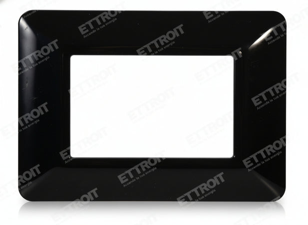 ETTROIT PLACCA PLASTICA 3P NERO compatibile matix bticino| MT83302 Fai da te/Materiale elettrico/Placche/Placche per prese Zencoccostore - Formia, Commerciovirtuoso.it