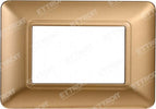 ETTROIT PLACCA PLASTICA 3P ORO compatibile matix bticino| MT83311 Fai da te/Materiale elettrico/Placche/Placche per prese Zencoccostore - Formia, Commerciovirtuoso.it