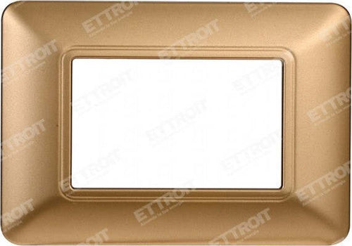 ETTROIT PLACCA PLASTICA 3P ORO compatibile matix bticino| MT83311 Fai da te/Materiale elettrico/Placche/Placche per prese Zencoccostore - Formia, Commerciovirtuoso.it