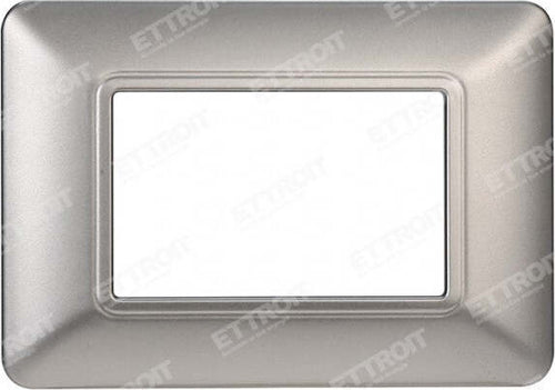 ETTROIT PLACCA PLASTICA 3P SILVER compatibile matix bticino| MT83306 Fai da te/Materiale elettrico/Placche/Placche per prese Zencoccostore - Formia, Commerciovirtuoso.it