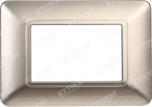 ETTROIT PLACCA PLASTICA 3P TITANIO compatibile matix bticino| MT83308 Fai da te/Materiale elettrico/Placche/Placche per prese Zencoccostore - Formia, Commerciovirtuoso.it
