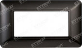 ETTROIT PLACCA PLASTICA 4P ACCIAIO SCURO compatibile matix bticino| MT83407 Fai da te/Materiale elettrico/Placche/Placche per prese Zencoccostore - Formia, Commerciovirtuoso.it