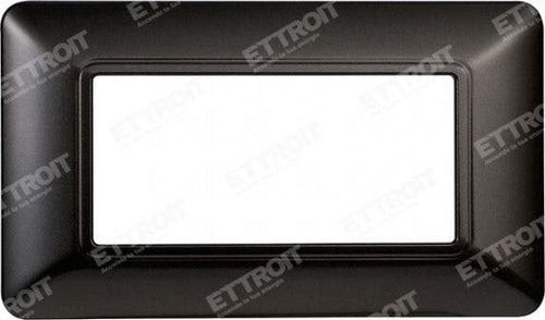ETTROIT PLACCA PLASTICA 4P ACCIAIO SCURO compatibile matix bticino| MT83407 Fai da te/Materiale elettrico/Placche/Placche per prese Zencoccostore - Formia, Commerciovirtuoso.it
