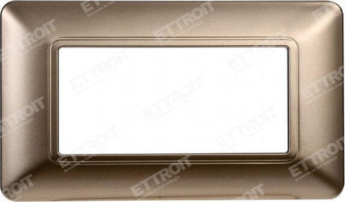 ETTROIT PLACCA PLASTICA 4P BRONZO compatibile matix bticino| MT83410 Fai da te/Materiale elettrico/Placche/Placche per prese Zencoccostore - Formia, Commerciovirtuoso.it