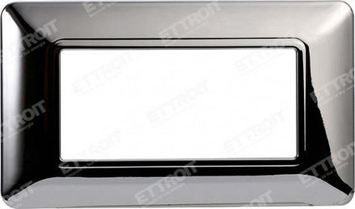 ETTROIT PLACCA PLASTICA 4P CROMATO LUCIDO compatibile matix bticino| MT83413 Fai da te/Materiale elettrico/Placche/Placche per prese Zencoccostore - Formia, Commerciovirtuoso.it
