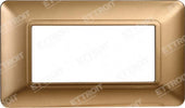 ETTROIT PLACCA PLASTICA 4P ORO compatibile matix bticino| MT83411 Fai da te/Materiale elettrico/Placche/Placche per prese Zencoccostore - Formia, Commerciovirtuoso.it