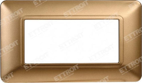 ETTROIT PLACCA PLASTICA 4P ORO compatibile matix bticino| MT83411 Fai da te/Materiale elettrico/Placche/Placche per prese Zencoccostore - Formia, Commerciovirtuoso.it
