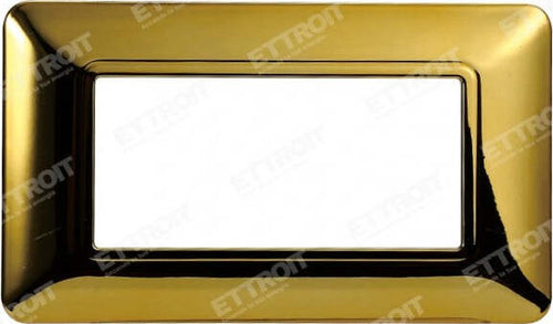 ETTROIT PLACCA PLASTICA 4P ORO LUCIDO compatibile matix bticino| MT83412 Fai da te/Materiale elettrico/Placche/Placche per prese Zencoccostore - Formia, Commerciovirtuoso.it