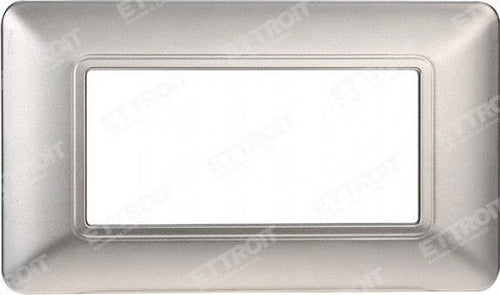 ETTROIT PLACCA PLASTICA 4P SILVER compatibile matix bticino| MT83406 Fai da te/Materiale elettrico/Placche/Placche per prese Zencoccostore - Formia, Commerciovirtuoso.it